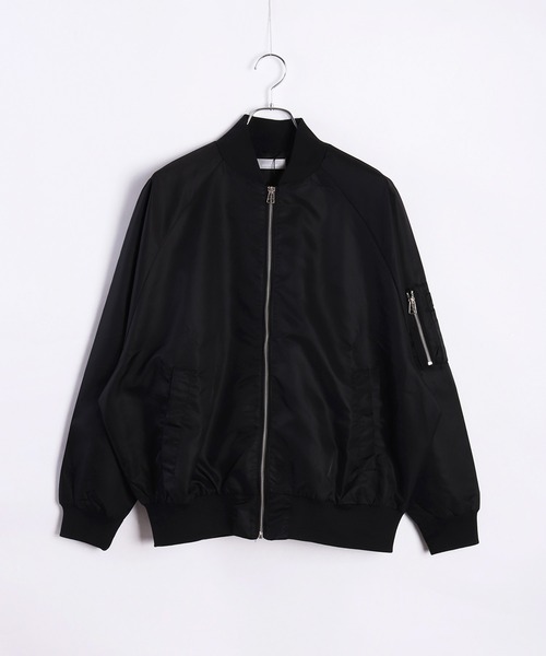 WESTSEA(ウエストシー)の「オーバーサイズ ナイロンMA-1ジャケット(MA-1・メンズ・ブラック/カーキ/ネイビー・M/XL/L)」の9枚目の写真