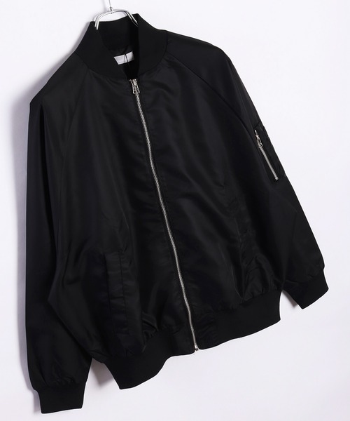 WESTSEA(ウエストシー)の「オーバーサイズ ナイロンMA-1ジャケット(MA-1・メンズ・ブラック/カーキ/ネイビー・M/XL/L)」の11枚目の写真