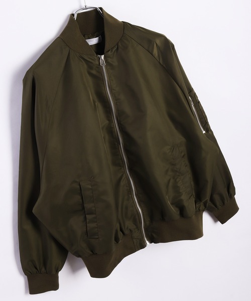 WESTSEA(ウエストシー)の「オーバーサイズ ナイロンMA-1ジャケット(MA-1・メンズ・ブラック/カーキ/ネイビー・M/XL/L)」の19枚目の写真