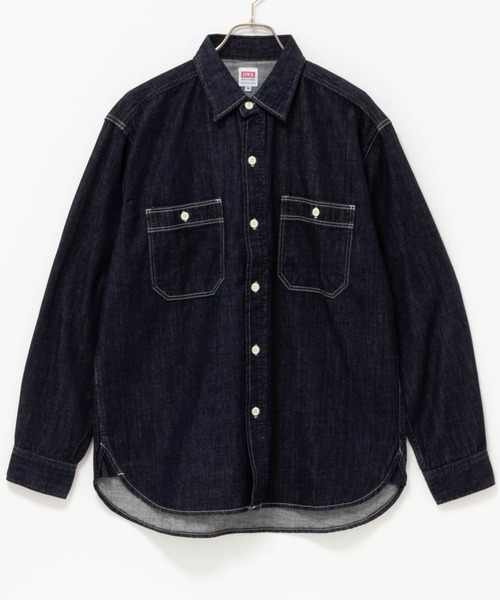 EDWIN(エドウィン)の「EDWIN DENIM WORK SHIRTS(シャツ/ブラウス・メンズ・ブラック/インディゴブルー/ワンウォッシュ・L/M/XL)」の3枚目の写真