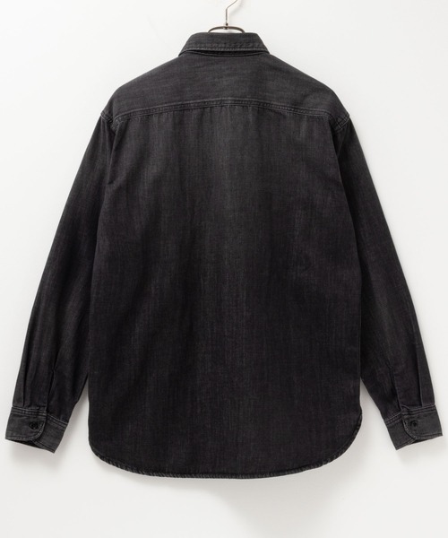 EDWIN(エドウィン)の「EDWIN DENIM WORK SHIRTS(シャツ/ブラウス・メンズ・ブラック/インディゴブルー/ワンウォッシュ・L/M/XL)」の4枚目の写真