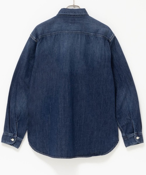 EDWIN(エドウィン)の「EDWIN DENIM WORK SHIRTS(シャツ/ブラウス・メンズ・ブラック/インディゴブルー/ワンウォッシュ・L/M/XL)」の5枚目の写真