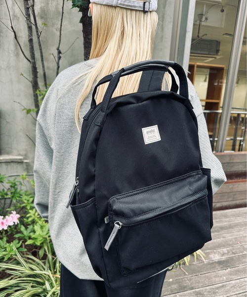 anello（アネロ）の「anello GRANDE / モッテ　ハンドル付きデイパック / GHM0551（バックパック/リュック・レディース・ベージュ/グレー/ピンク/ブラック/ブルー・ONESIZE）」の2枚目の写真