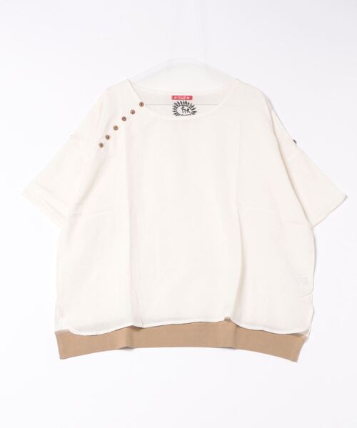 チャイハネ(チャイハネ)の「【チャイハネ】麻混バラカトップス(その他トップス・レディース・ベージュ/ダークネイビー/レンガ/ナチュラル/カーキ/ブラック/ダークパープル/ダークブルー/ライトベージュ/ブルー/レッド・FREE)」の1枚目の写真