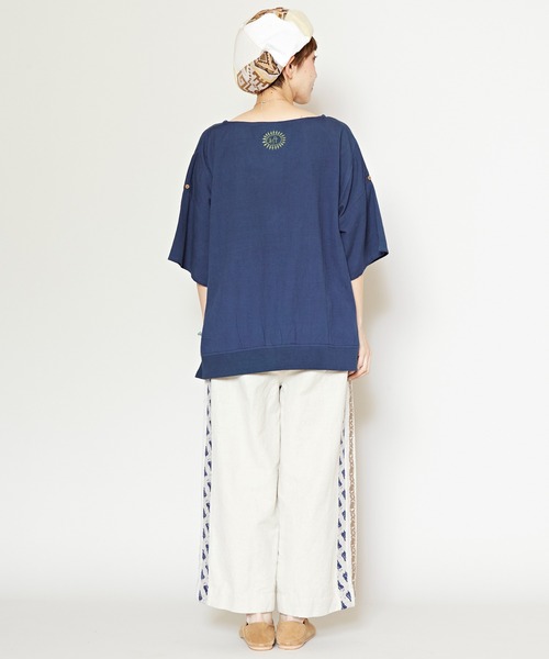 チャイハネ(チャイハネ)の「【チャイハネ】麻混バラカトップス(その他トップス・レディース・ベージュ/ダークネイビー/レンガ/ナチュラル/カーキ/ブラック/ダークパープル/ダークブルー/ライトベージュ/ブルー/レッド・FREE)」の15枚目の写真