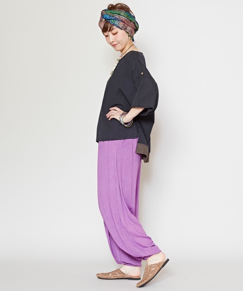 チャイハネ(チャイハネ)の「【チャイハネ】麻混バラカトップス(その他トップス・レディース・ベージュ/ダークネイビー/レンガ/ナチュラル/カーキ/ブラック/ダークパープル/ダークブルー/ライトベージュ/ブルー/レッド・FREE)」の17枚目の写真