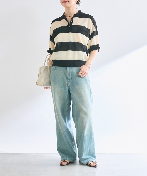 RIVE DROITE（リヴドロワ）の「MONN.:.(モン)/LOOSE DENIM（デニムパンツ・レディース・ブルー/ブラック/ライトグレー・38/36/34）」の16枚目の写真