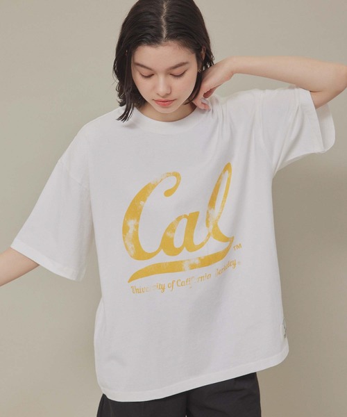 DISCUS ATHLETIC(ディスカス アスレチック)の「【DISCUS ATHLETIC/ディスカスアスレチック】ユニバーサルカレッジTシャツ(Tシャツ/カットソー・レディース・チャコールグレー/ホワイト系その他2/ブルー/ライトグレー/ホワイト系その他・38)」の1枚目の写真