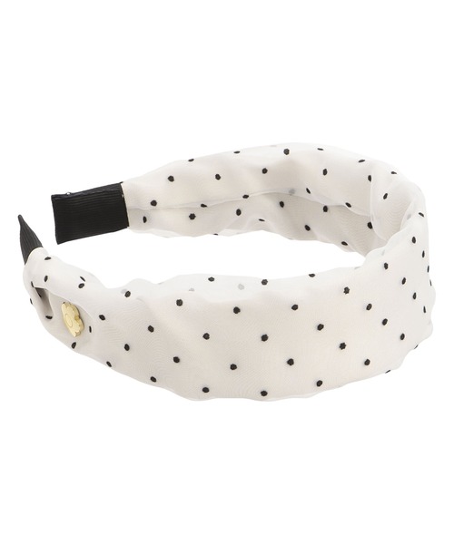 MARY QUANT（マリークワント）の「ドットオーガンジー カチューシャ（カチューシャ・レディース・ライトブルー/ブラック/アイボリー・FREE）」の2枚目の写真