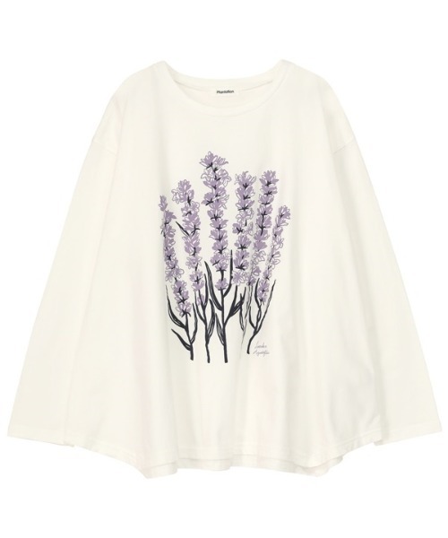 Plantation(プランテーション)の「(B)ハーブT / Tシャツ / (O)(Tシャツ/カットソー・レディース・ホワイト/ライトパープル・M size)」の11枚目の写真
