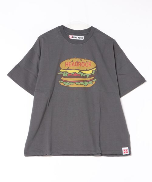 HEAD ROCK(ヘッドロック)の「半袖オーバーサイズTシャツ(大人)(Tシャツ/カットソー・レディース・スミクロ/ネイビー/ベージュ/オートミール・175/165/185)」の2枚目の写真