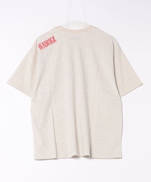 HEAD ROCK(ヘッドロック)の「半袖オーバーサイズTシャツ(大人)(Tシャツ/カットソー・レディース・スミクロ/ネイビー/ベージュ/オートミール・175/165/185)」の6枚目の写真