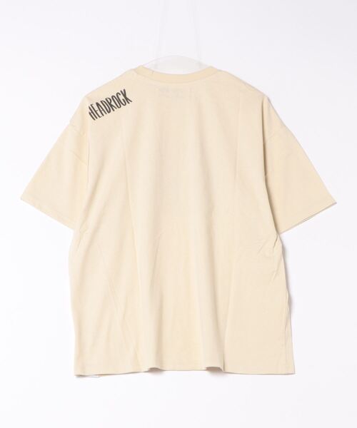 HEAD ROCK(ヘッドロック)の「半袖オーバーサイズTシャツ(大人)(Tシャツ/カットソー・レディース・スミクロ/ネイビー/ベージュ/オートミール・175/165/185)」の7枚目の写真