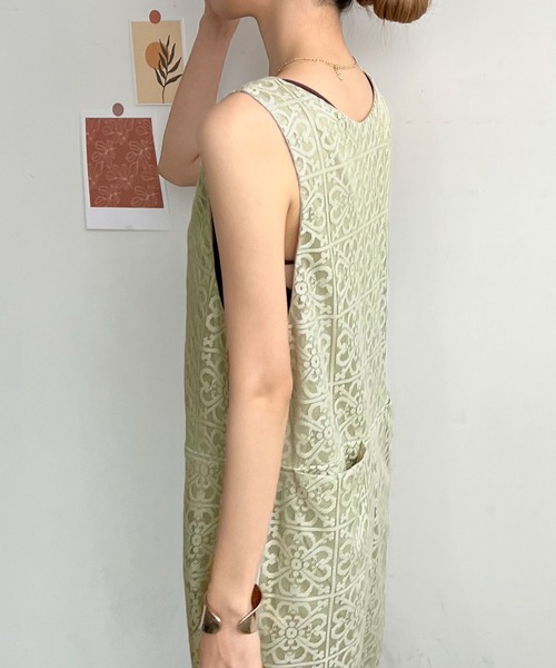 Futier land（フューティアランド）の「パネルレース2wayサロペット（サロペット/オーバーオール・レディース・ブラック/グリーン/アイボリー・FREE）」の19枚目の写真