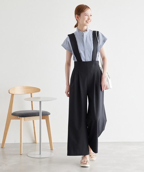 ROPE' PICNIC(ロペピクニック)の「新色追加/フリルバンドシャツ(シャツ/ブラウス・レディース・ブルー/オフホワイト/ブラック/ピンク/ネイビー・38)」の6枚目の写真