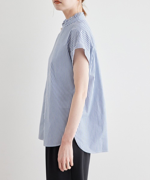 ROPE' PICNIC(ロペピクニック)の「新色追加/フリルバンドシャツ(シャツ/ブラウス・レディース・ブルー/オフホワイト/ブラック/ピンク/ネイビー・38)」の14枚目の写真