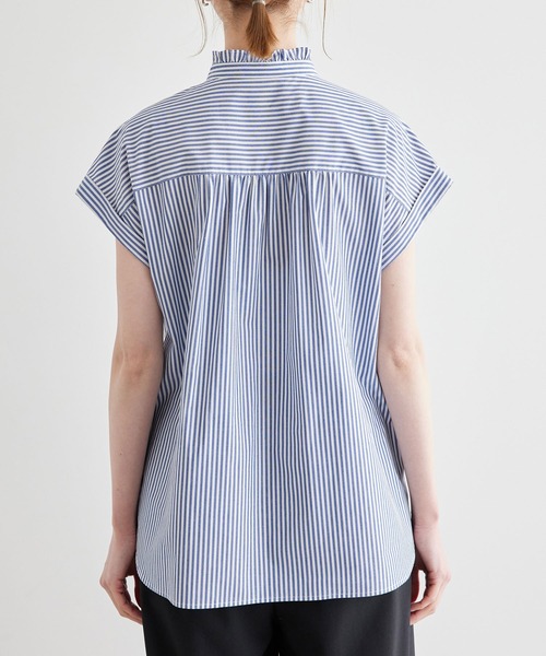 ROPE' PICNIC(ロペピクニック)の「新色追加/フリルバンドシャツ(シャツ/ブラウス・レディース・ブルー/オフホワイト/ブラック/ピンク/ネイビー・38)」の15枚目の写真