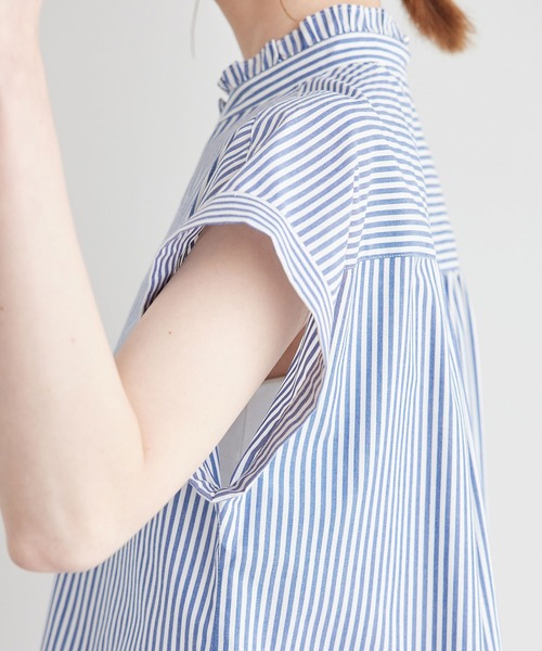 ROPE' PICNIC(ロペピクニック)の「新色追加/フリルバンドシャツ(シャツ/ブラウス・レディース・ブルー/オフホワイト/ブラック/ピンク/ネイビー・38)」の20枚目の写真