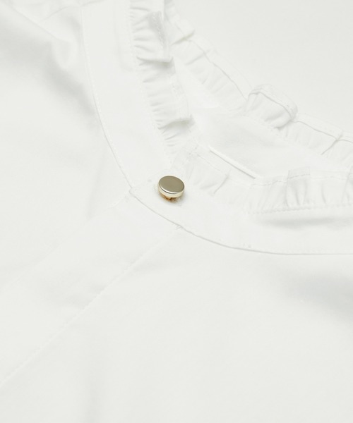 ROPE' PICNIC(ロペピクニック)の「新色追加/フリルバンドシャツ(シャツ/ブラウス・レディース・ブルー/オフホワイト/ブラック/ピンク/ネイビー・38)」の21枚目の写真