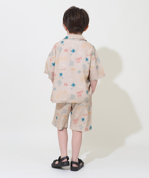 BABYDOLL（ベビードール）の「親子お揃い アロハ柄 シャツ 9544K （ボトムス別売り）（シャツ/ブラウス・キッズ・サンドベージュ/ブラック・140cm/100cm/150cm/130cm/120cm/110cm/90cm）」の11枚目の写真