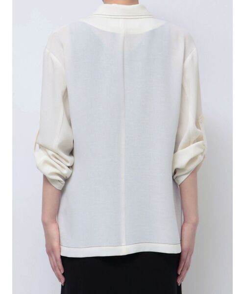 LAGUNAMOON（ラグナムーン）の「ロールアップジャケット（テーラードジャケット・レディース・ベージュ/ホワイト・FREE）」の6枚目の写真