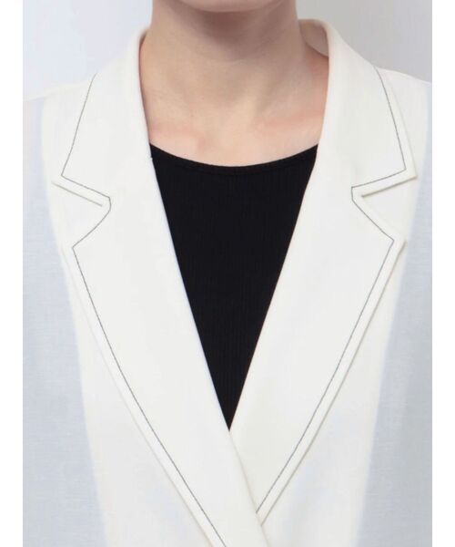 LAGUNAMOON（ラグナムーン）の「ロールアップジャケット（テーラードジャケット・レディース・ベージュ/ホワイト・FREE）」の7枚目の写真