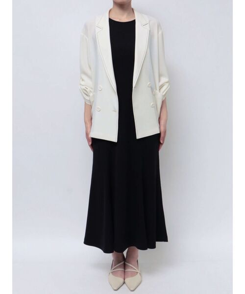 LAGUNAMOON（ラグナムーン）の「ロールアップジャケット（テーラードジャケット・レディース・ベージュ/ホワイト・FREE）」の14枚目の写真