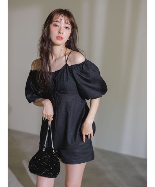 dazzlin（ダズリン）の「【セットアップ対応】コンパクトショートパンツ（その他パンツ・レディース・ブラウン/チャコールグレー/ピンク/ブラック/アイボリー・SMALL/MEDIUM）」の9枚目の写真