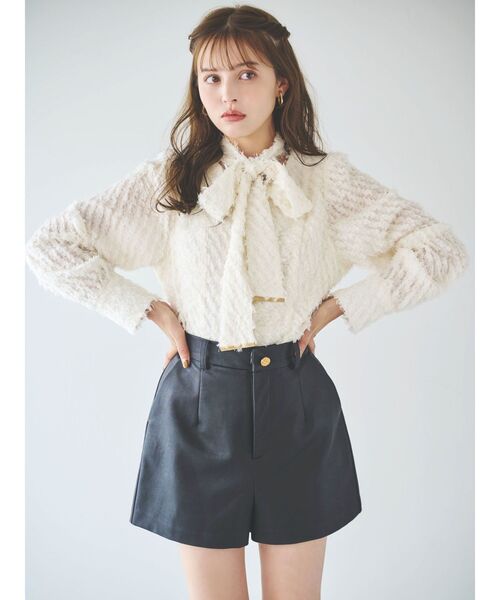 dazzlin（ダズリン）の「【セットアップ対応】コンパクトショートパンツ（その他パンツ・レディース・ブラウン/チャコールグレー/ピンク/ブラック/アイボリー・SMALL/MEDIUM）」の12枚目の写真