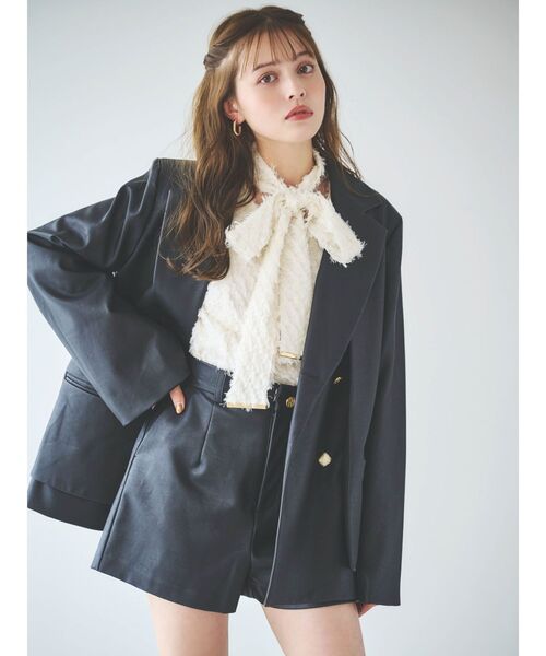 dazzlin（ダズリン）の「【セットアップ対応】コンパクトショートパンツ（その他パンツ・レディース・ブラウン/チャコールグレー/ピンク/ブラック/アイボリー・SMALL/MEDIUM）」の15枚目の写真