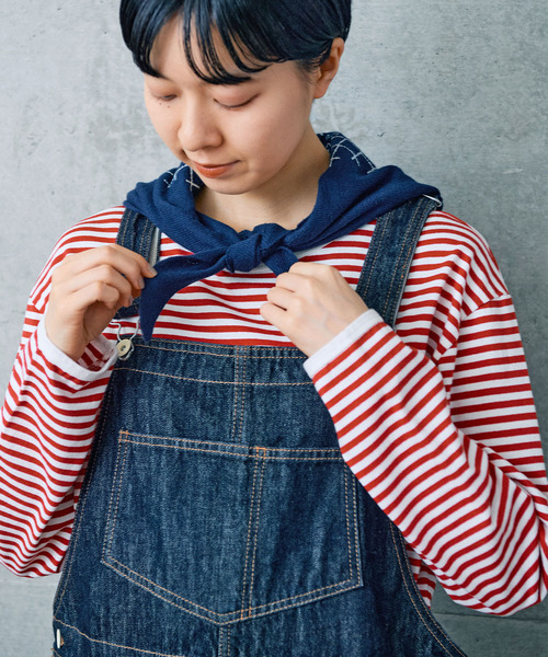 PAR ICI（パーリッシィ）の「ニットスカーフ（バンダナ/スカーフ・レディース・ネイビー/ベージュ・FREE）」の16枚目の写真