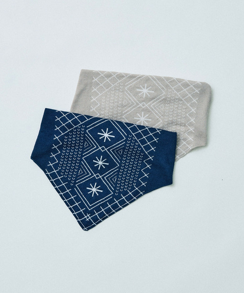 PAR ICI（パーリッシィ）の「ニットスカーフ（バンダナ/スカーフ・レディース・ネイビー/ベージュ・FREE）」の21枚目の写真