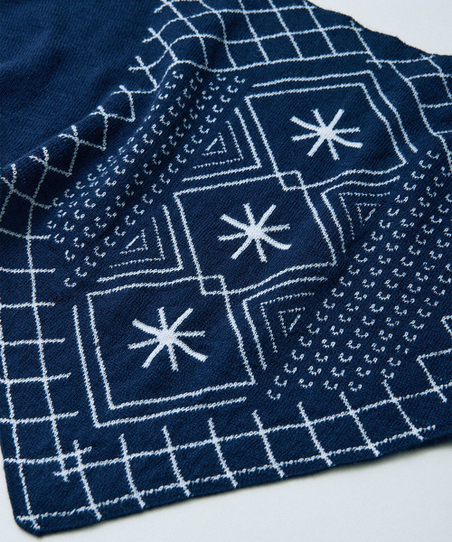 PAR ICI（パーリッシィ）の「ニットスカーフ（バンダナ/スカーフ・レディース・ネイビー/ベージュ・FREE）」の22枚目の写真