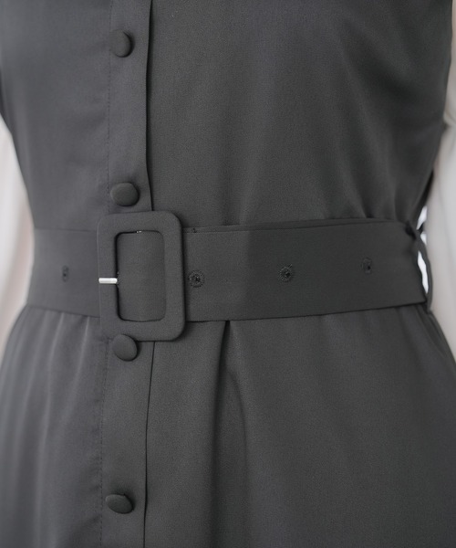 Newlyme（ニューリーミー）の「フロントボタンジャンスカワンピース（スカート・レディース・グリーン系その他/ネイビー/ブルー系その他/ブラック系その他/ピンク/グリーン/ライトグレー/ブラック/ピンク系その他/グレー系その他・3L/LL/LARGE/MEDIUM）」の15枚目の写真