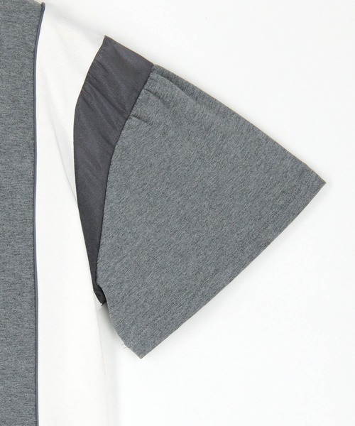 NICOLE CLUB（ニコル　クラブ）の「シアードッキングTシャツ（Tシャツ/カットソー・レディース・チャコール/ブラック/オフホワイト・FREE）」の9枚目の写真