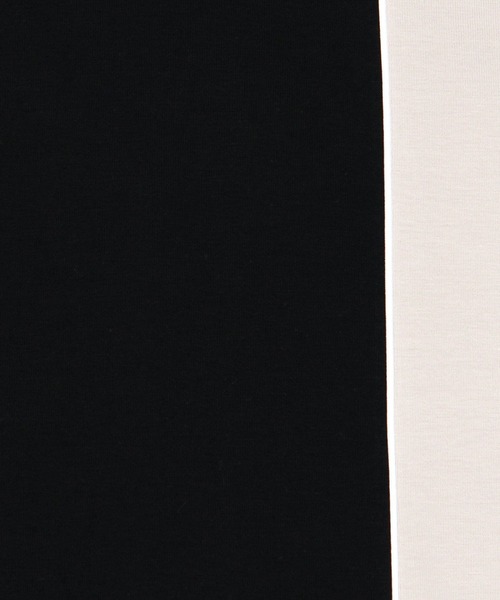 NICOLE CLUB（ニコル　クラブ）の「シアードッキングTシャツ（Tシャツ/カットソー・レディース・チャコール/ブラック/オフホワイト・FREE）」の13枚目の写真
