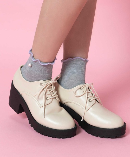 Right-on（ライトオン）の「【VIVIAN BLUE】ガーリーソックス 3足セット（ソックス/靴下・キッズ・ブラック×ホワイト・L/M）」の6枚目の写真