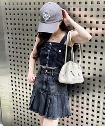 clear | デニムビスチェ(肩紐取り外し可)≪2024SS新作≫(ベスト)