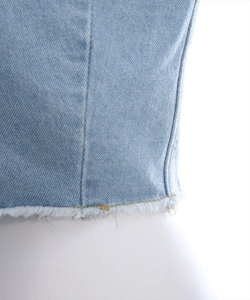 clear（クリア）の「デニムビスチェ［肩紐取り外し可 大人 カジュアル］≪再入荷≫（ベスト・レディース・ライトブルー/ブラック・F）」の3枚目の写真