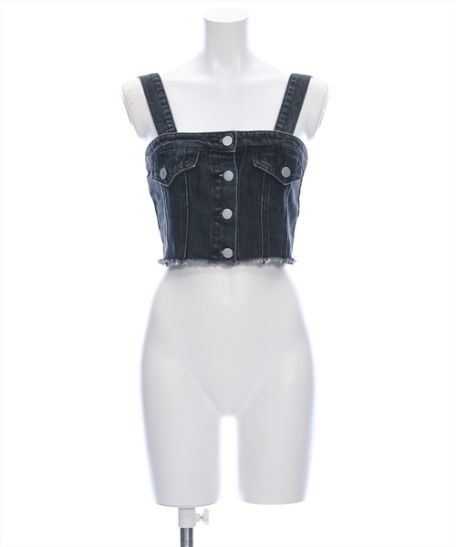 clear（クリア）の「デニムビスチェ［肩紐取り外し可 大人 カジュアル］≪再入荷≫（ベスト・レディース・ライトブルー/ブラック・F）」の19枚目の写真