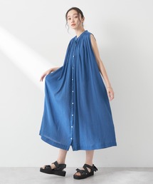 earth music&ecology | 綿クレープワンピース(無地)(ワンピース)