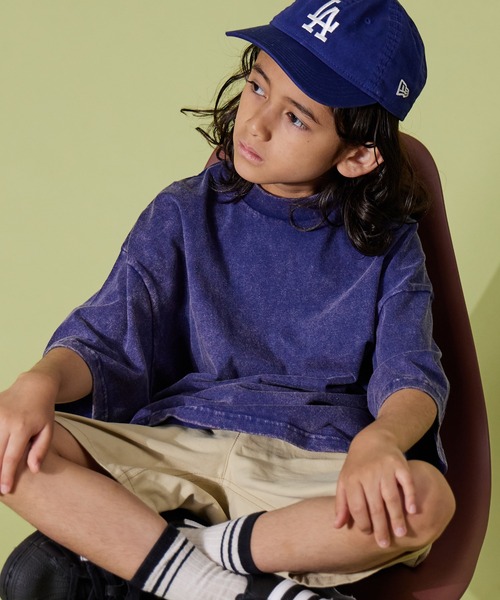 PAIRMANON STREET（ペアマノンストリート）の「【PAIRMANON STREET】半袖 フェード加工　ピグメント Tシャツ（Tシャツ/カットソー・キッズ・ブラック/ブルー/オフホワイト/グリーン・120/110/90/150/160/140/130/100）」の4枚目の写真