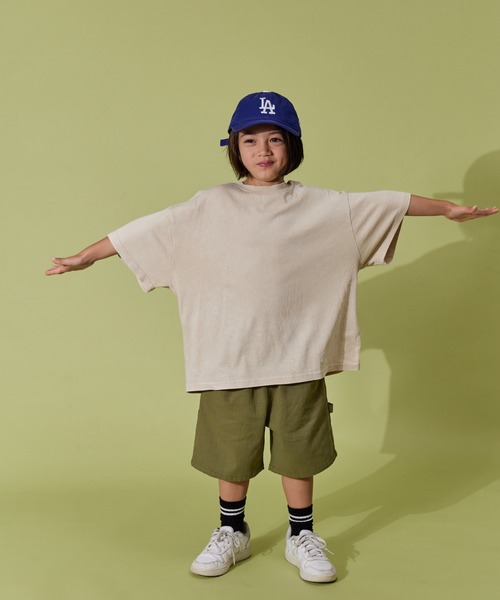 PAIRMANON STREET（ペアマノンストリート）の「【PAIRMANON STREET】半袖 フェード加工　ピグメント Tシャツ（Tシャツ/カットソー・キッズ・ブラック/ブルー/オフホワイト/グリーン・120/110/90/150/160/140/130/100）」の17枚目の写真