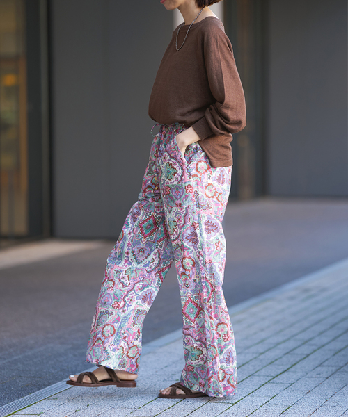 IENA LA BOUCLE(イエナラブークル)の「IENA LA BOUCLE DEVEAUX 更紗パンツ(その他パンツ・レディース・ブルー系その他・36/38/40)」の8枚目の写真