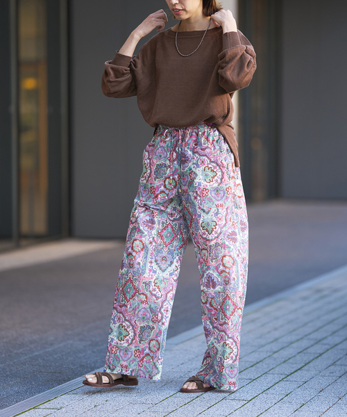 IENA LA BOUCLE(イエナラブークル)の「IENA LA BOUCLE DEVEAUX 更紗パンツ(その他パンツ・レディース・ブルー系その他・36/38/40)」の9枚目の写真