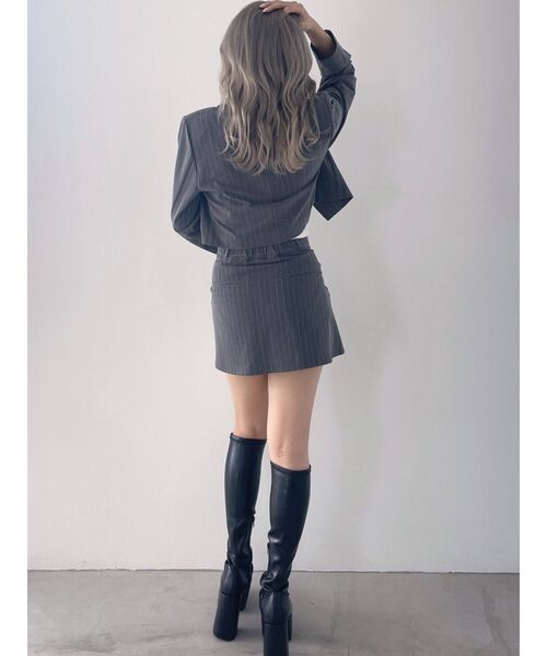 GYDA（ジェイダ）の「【SETUP着用可】ショートジャケット（テーラードジャケット・レディース・グレー/ベージュ/ブラック・FREE）」の7枚目の写真