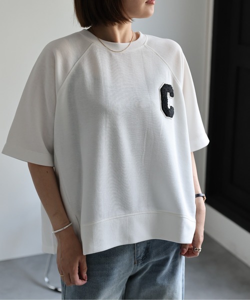 ap retro(アプレトロ)の「サガラロゴワッペンTシャツ(Tシャツ/カットソー・レディース・オフホワイト/ブラック・FREE)」の3枚目の写真
