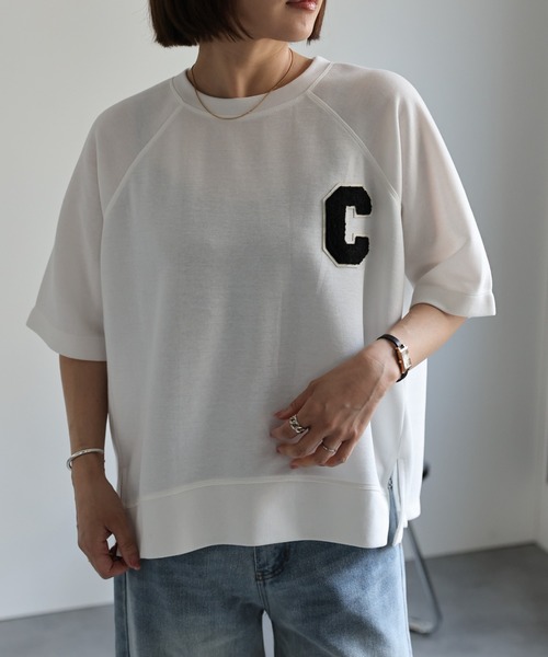 ap retro(アプレトロ)の「サガラロゴワッペンTシャツ(Tシャツ/カットソー・レディース・オフホワイト/ブラック・FREE)」の4枚目の写真