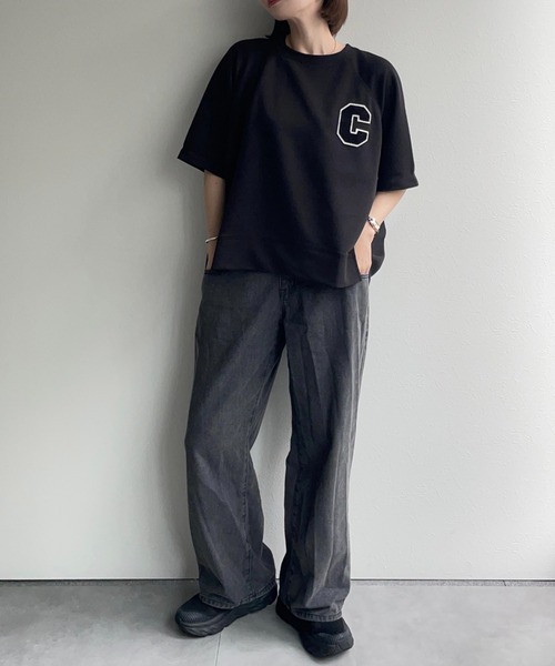 ap retro(アプレトロ)の「サガラロゴワッペンTシャツ(Tシャツ/カットソー・レディース・オフホワイト/ブラック・FREE)」の11枚目の写真
