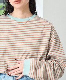 【WEB限定】USAコットンレトロボーダーTシャツ
